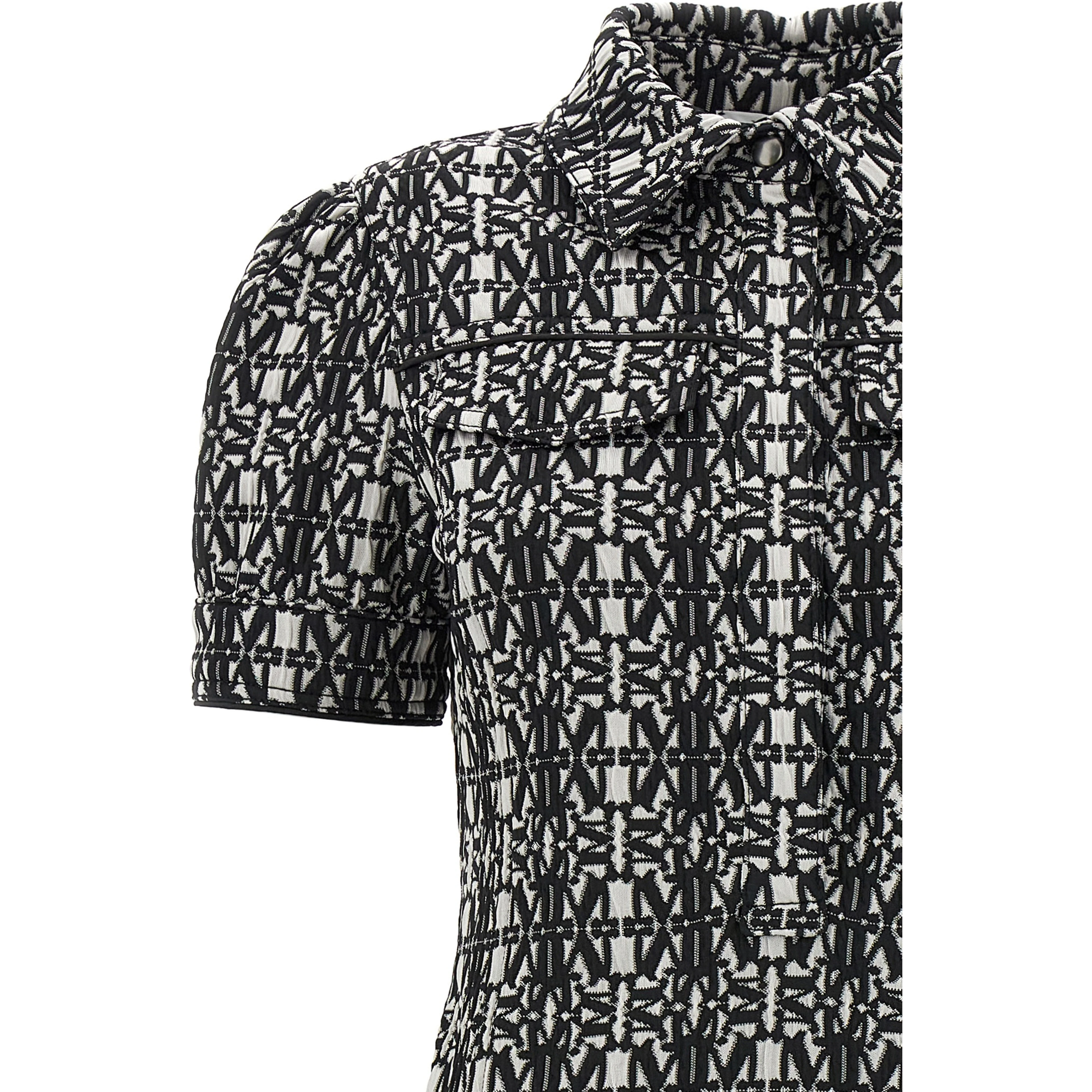 Bicolor Polyester Short Dress