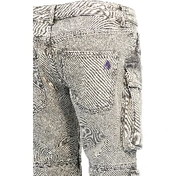 Gray Cotton Cargo Pants