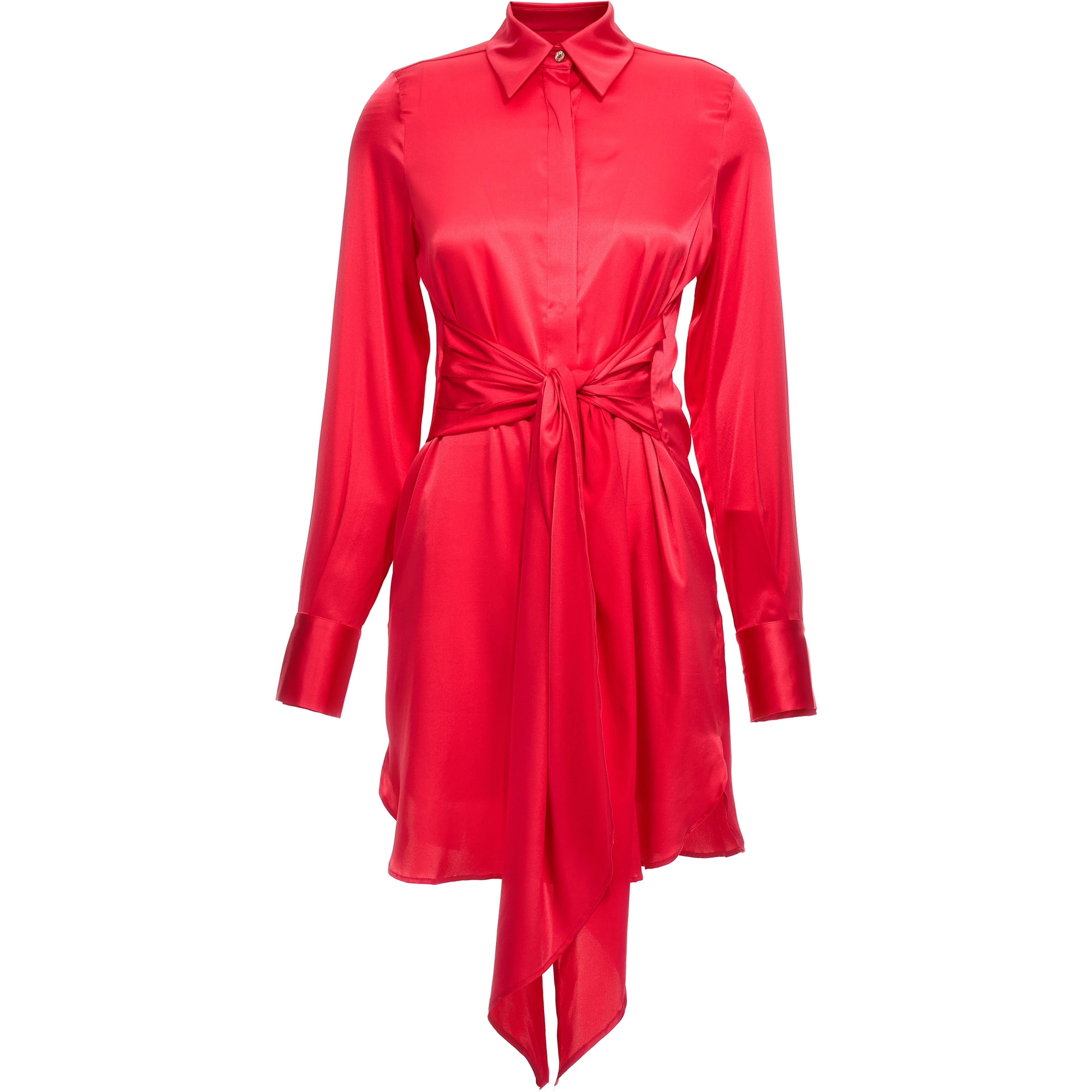 Fuchsia Silk Short Dress