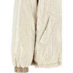 Beige Polyester Full-Length Jacket