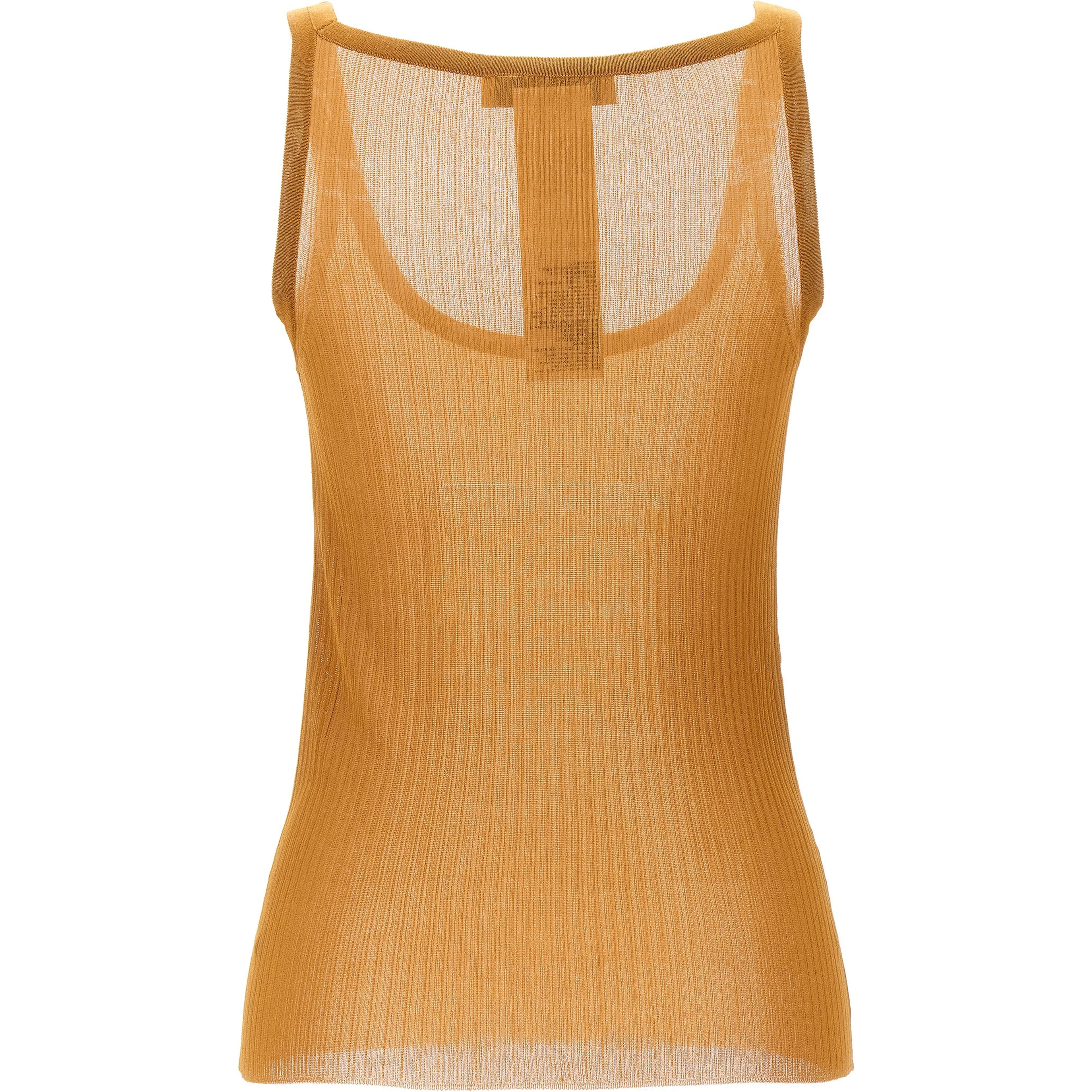 Beige Silk Tank Tops