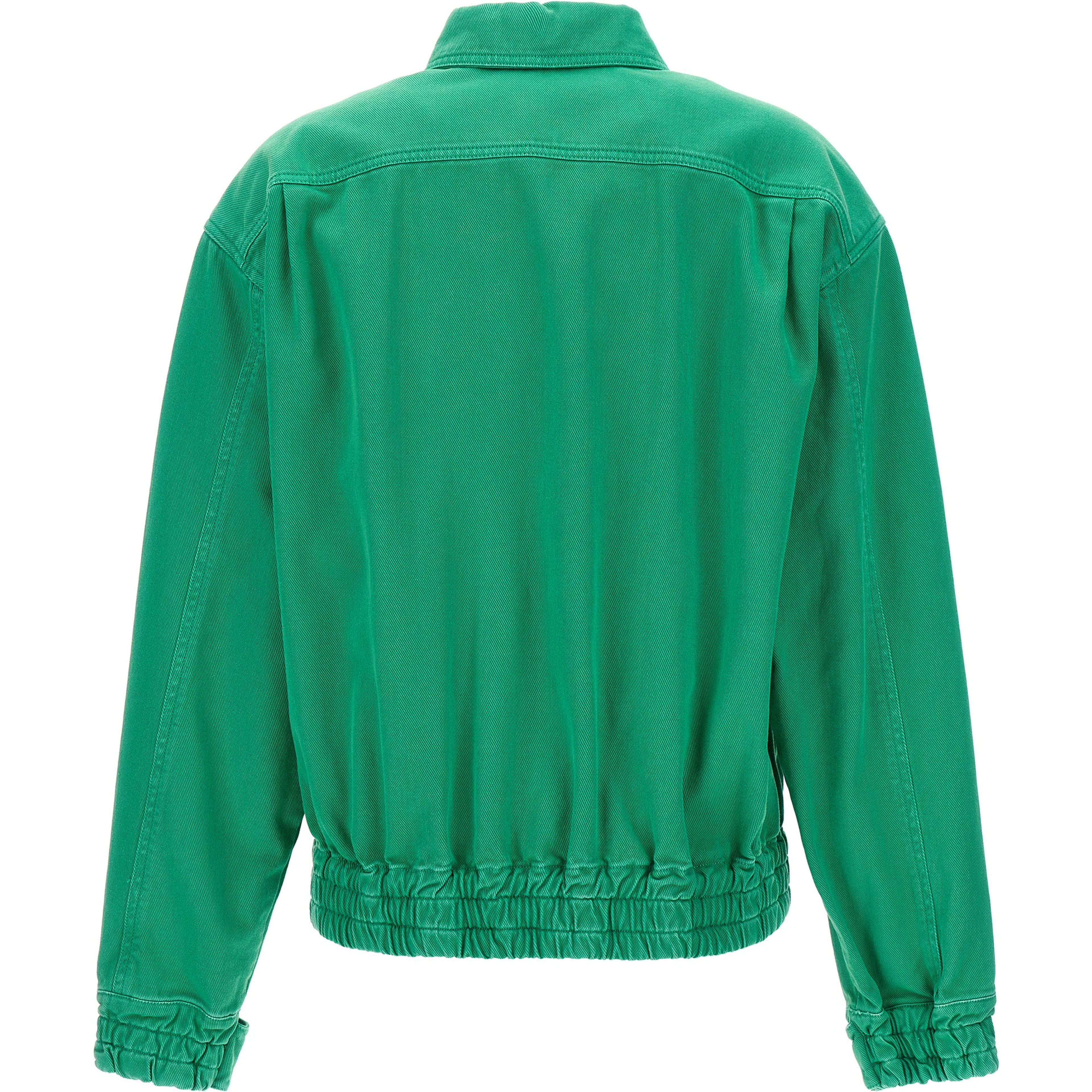 Bicolor Cotton Full-Length Jacket