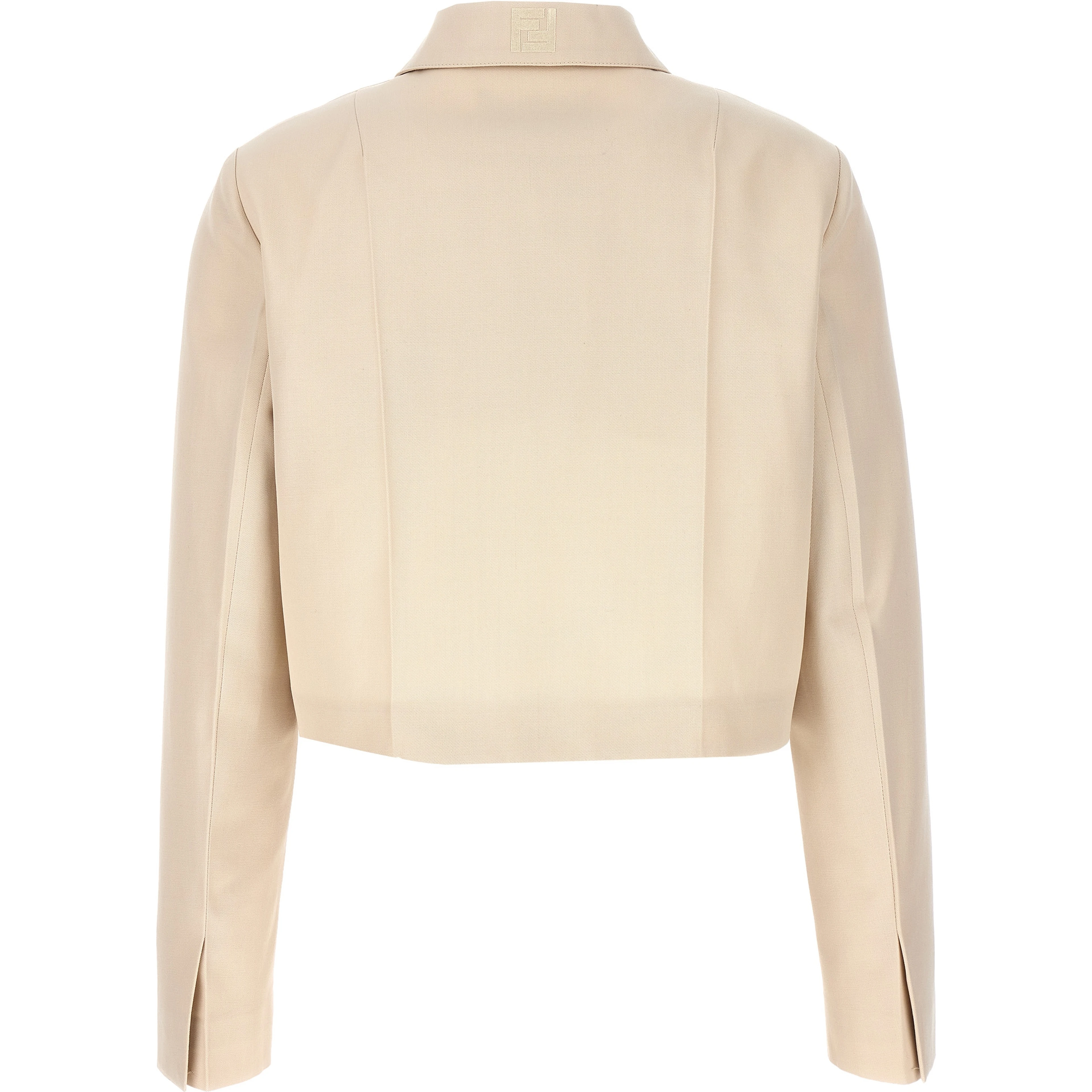Beige Wool Full-Length Jacket