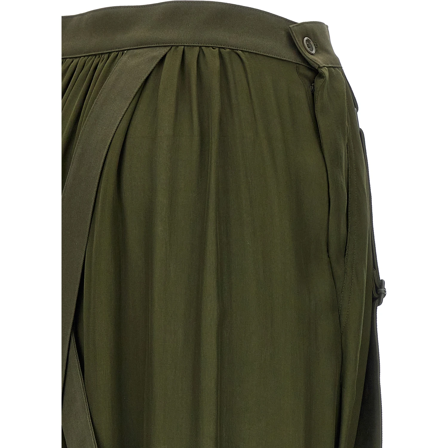 Bicolor Silk Mini Skirt