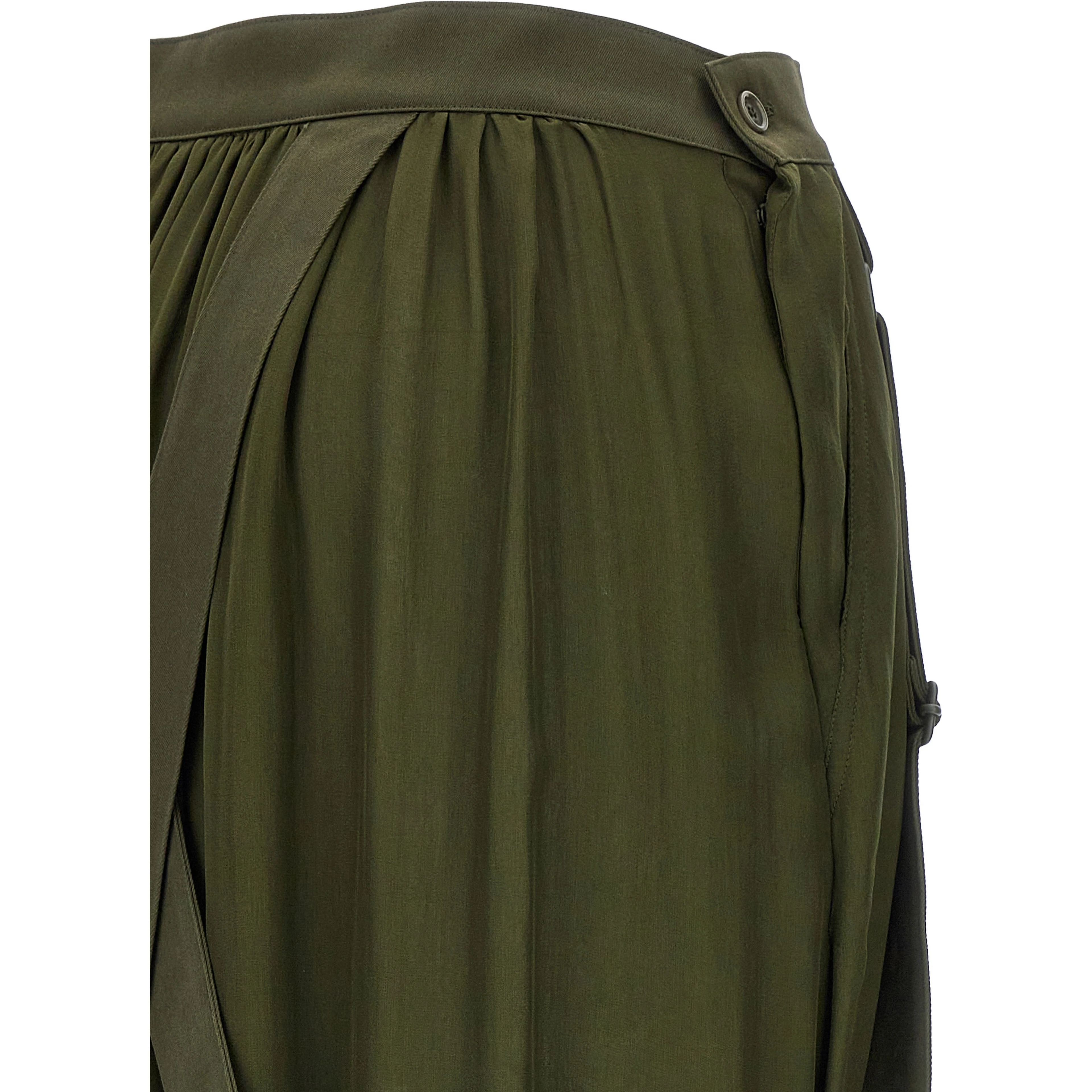 Bicolor Silk Mini Skirt
