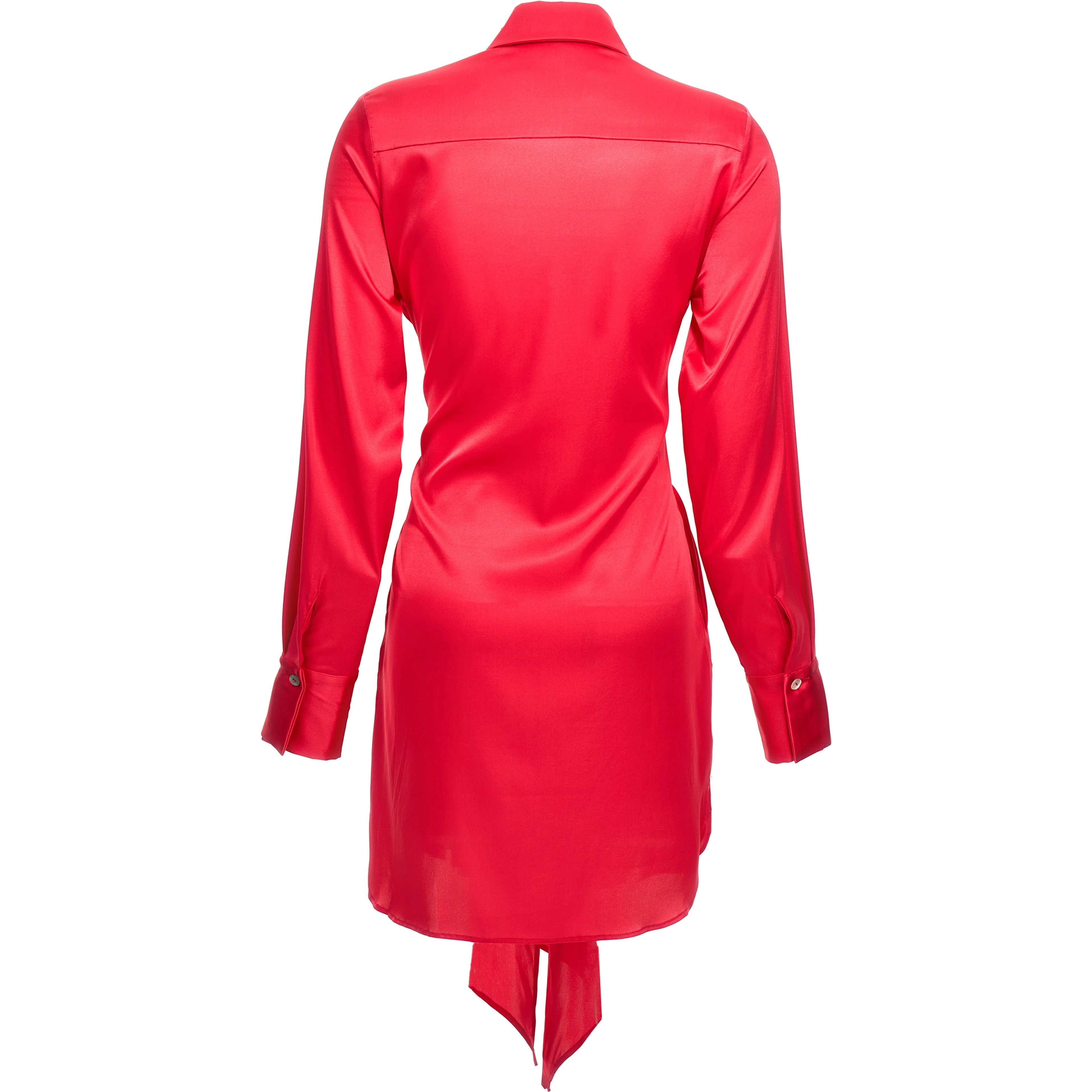 Fuchsia Silk Short Dress