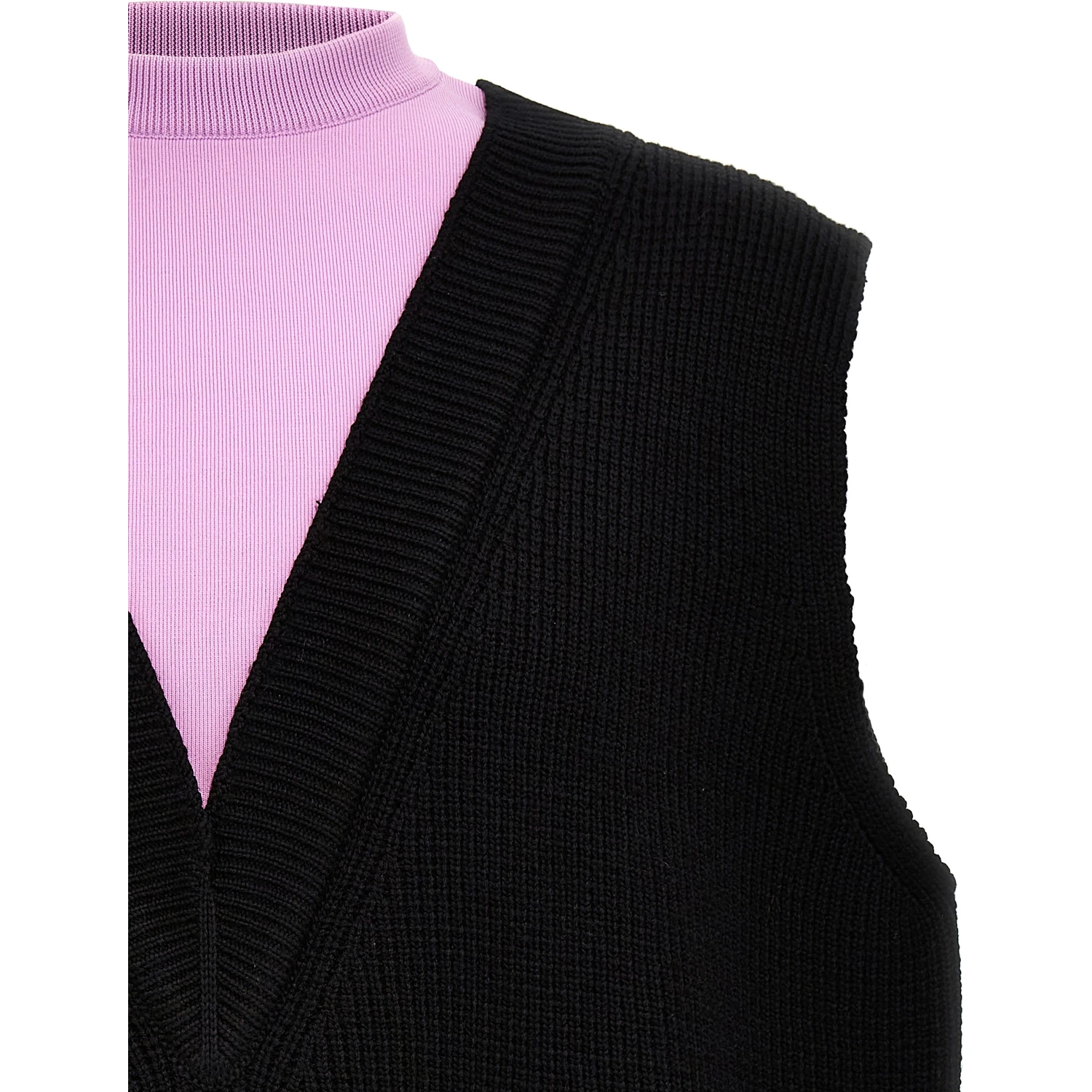 Multicolor Wool Sleeveles Sweater