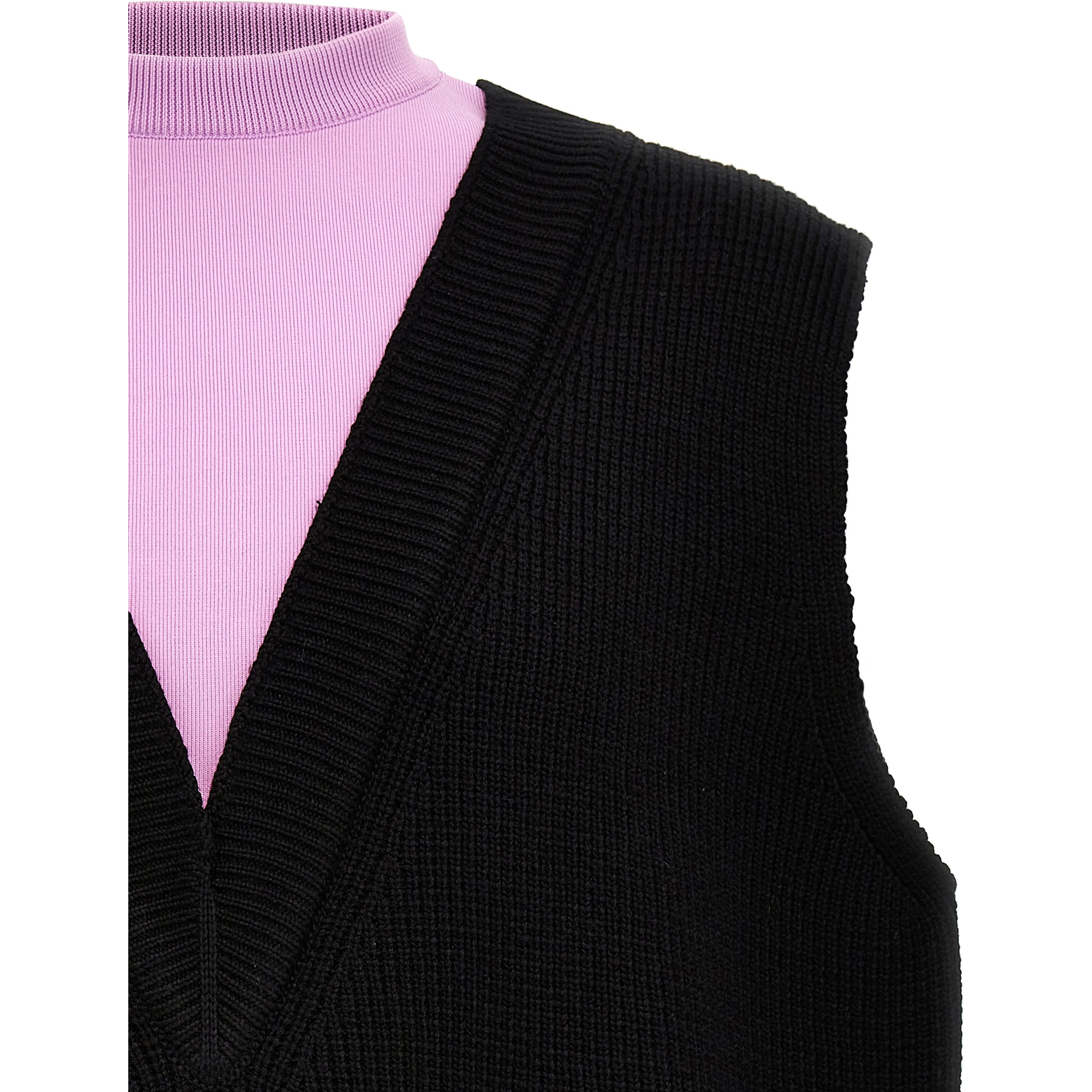Multicolor Wool Sleeveles Sweater