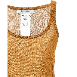 Beige Silk Tank Tops