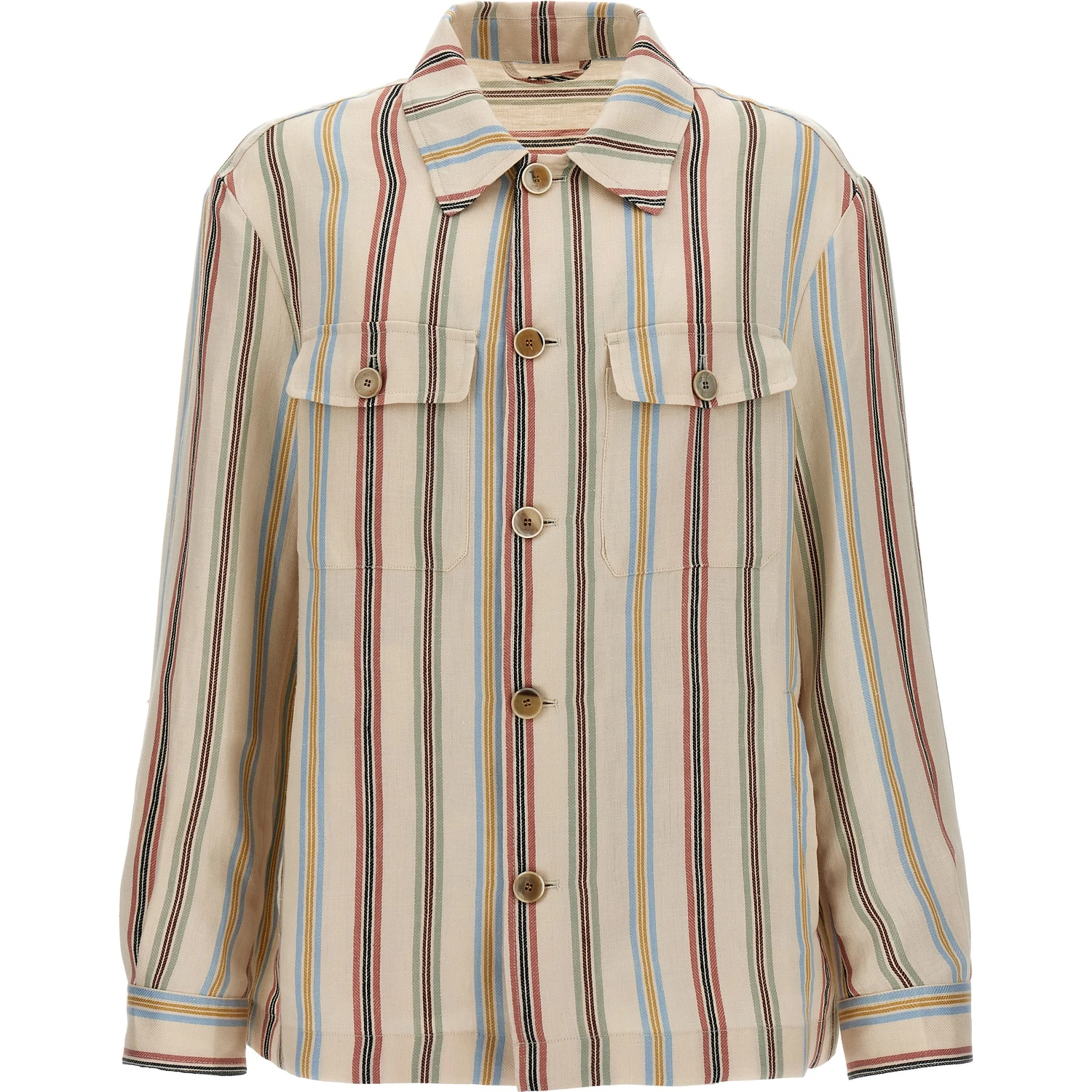 Multicolor Linen Blouse