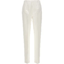White Acetate Dress Pants