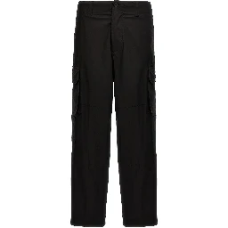 Black Cotton Cargo Pants
