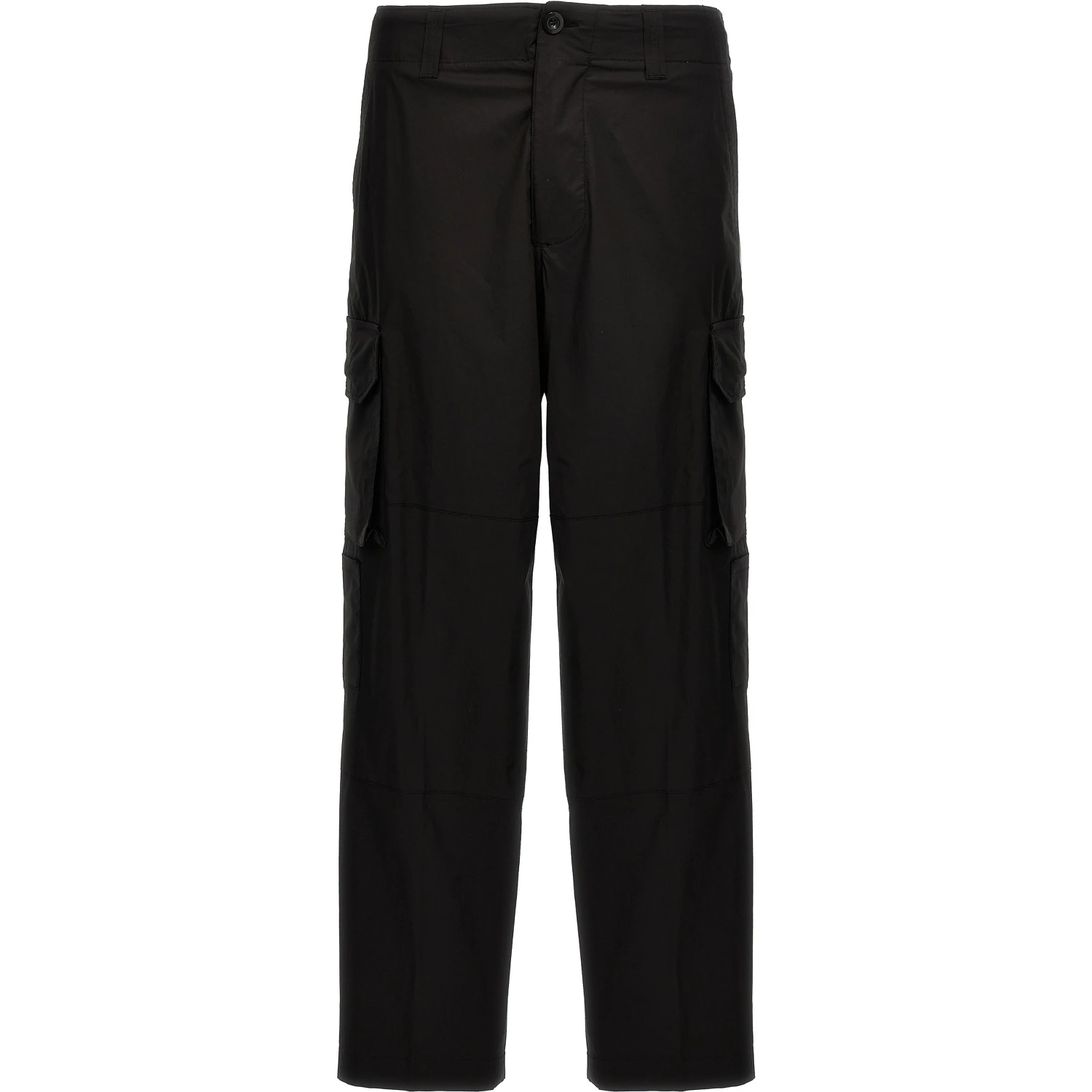 Black Cotton Cargo Pants
