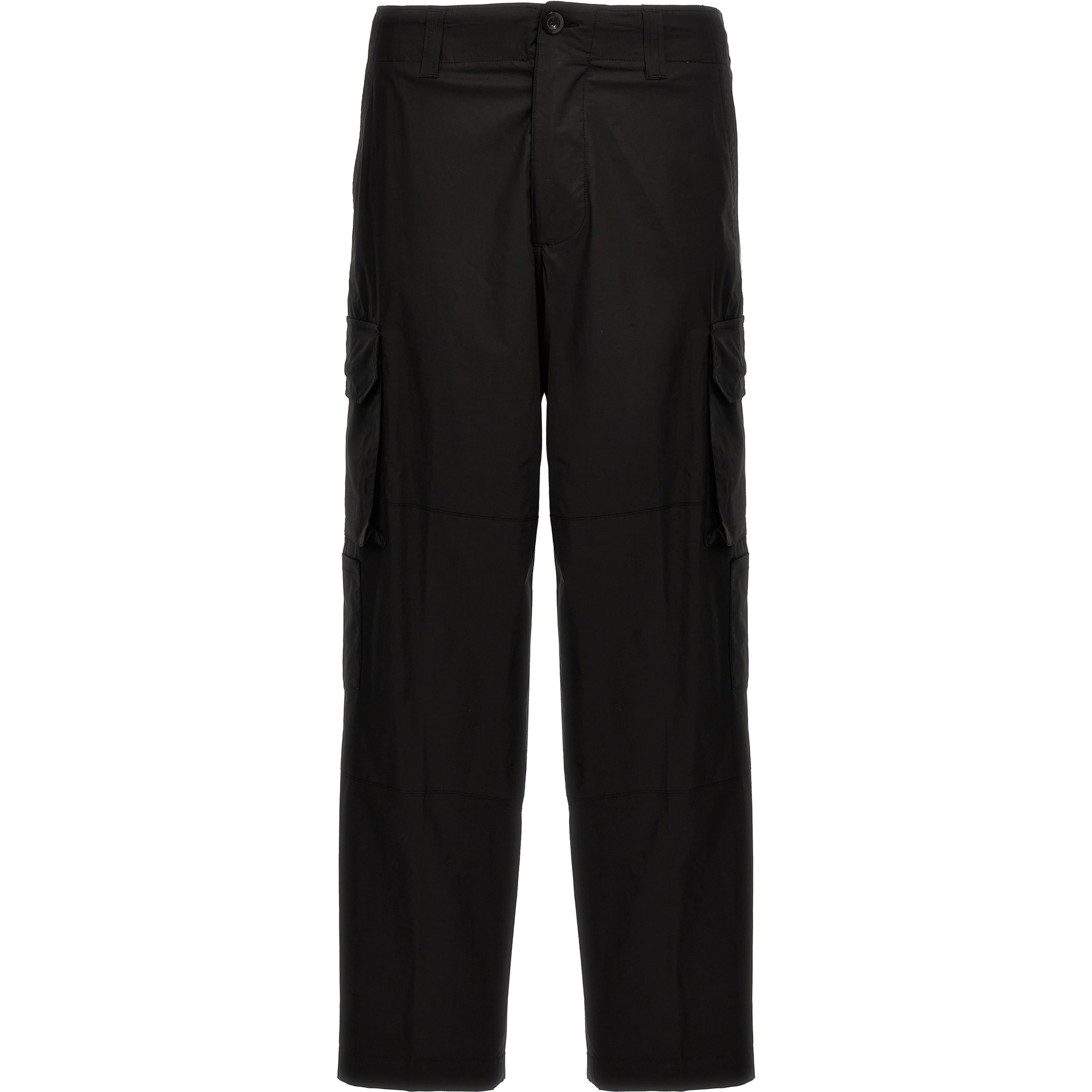 Black Cotton Cargo Pants