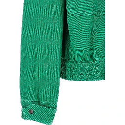 Bicolor Cotton Full-Length Jacket