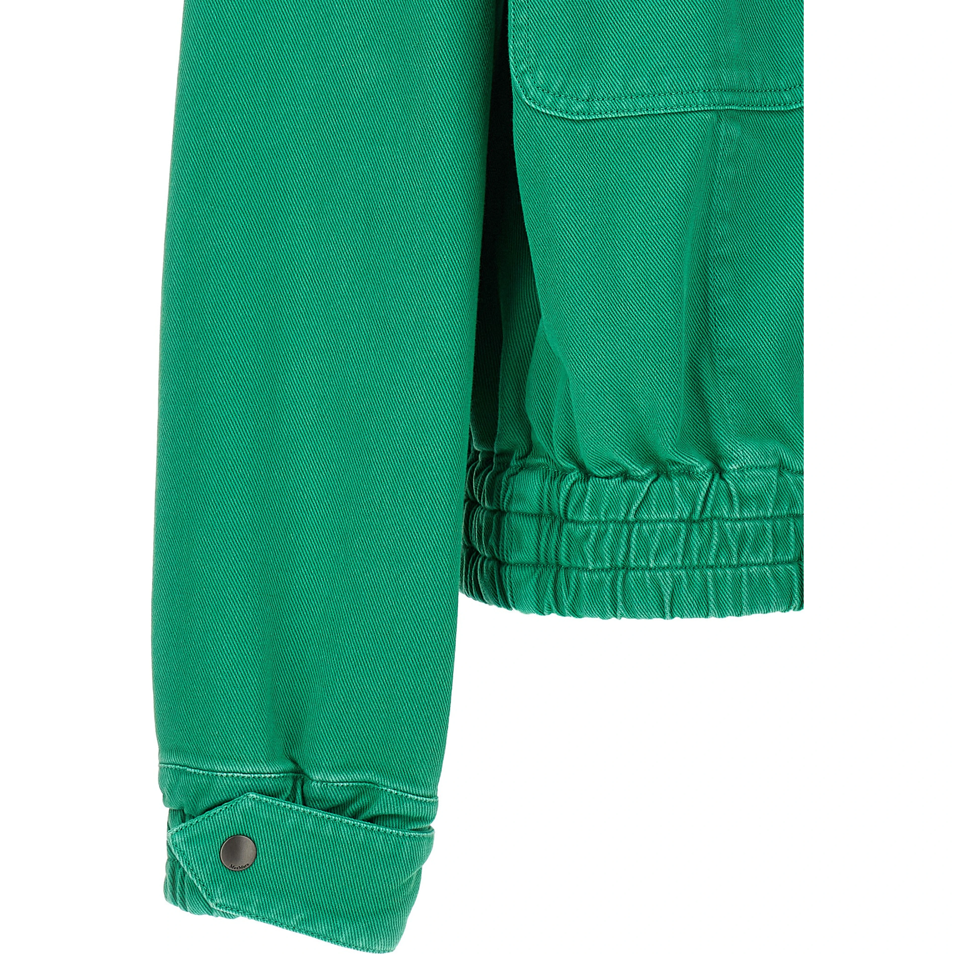 Bicolor Cotton Full-Length Jacket
