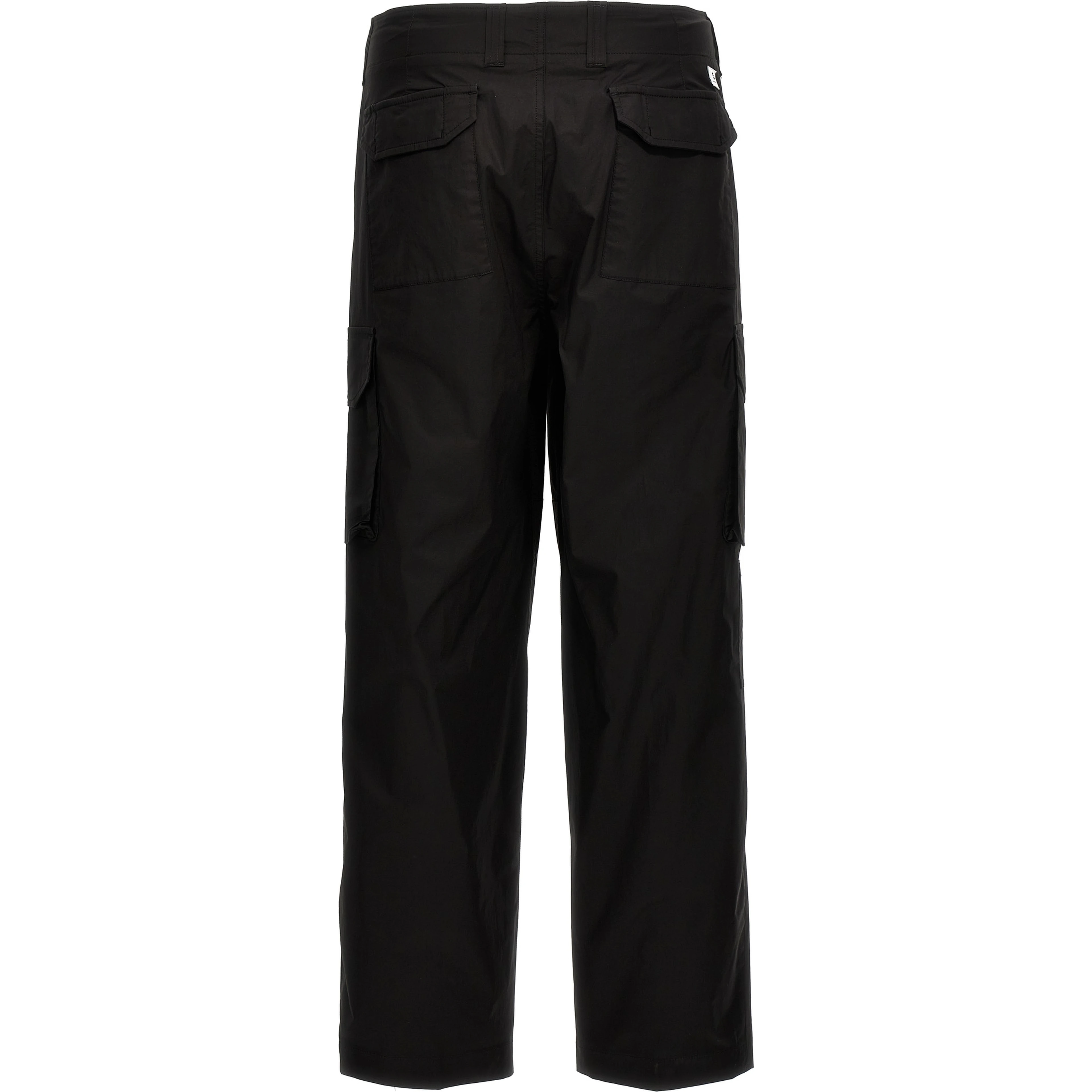 Black Cotton Cargo Pants