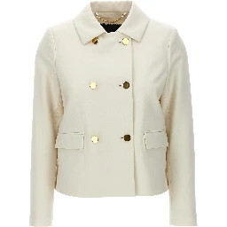 White Virgin Wool Full-Length Jacket