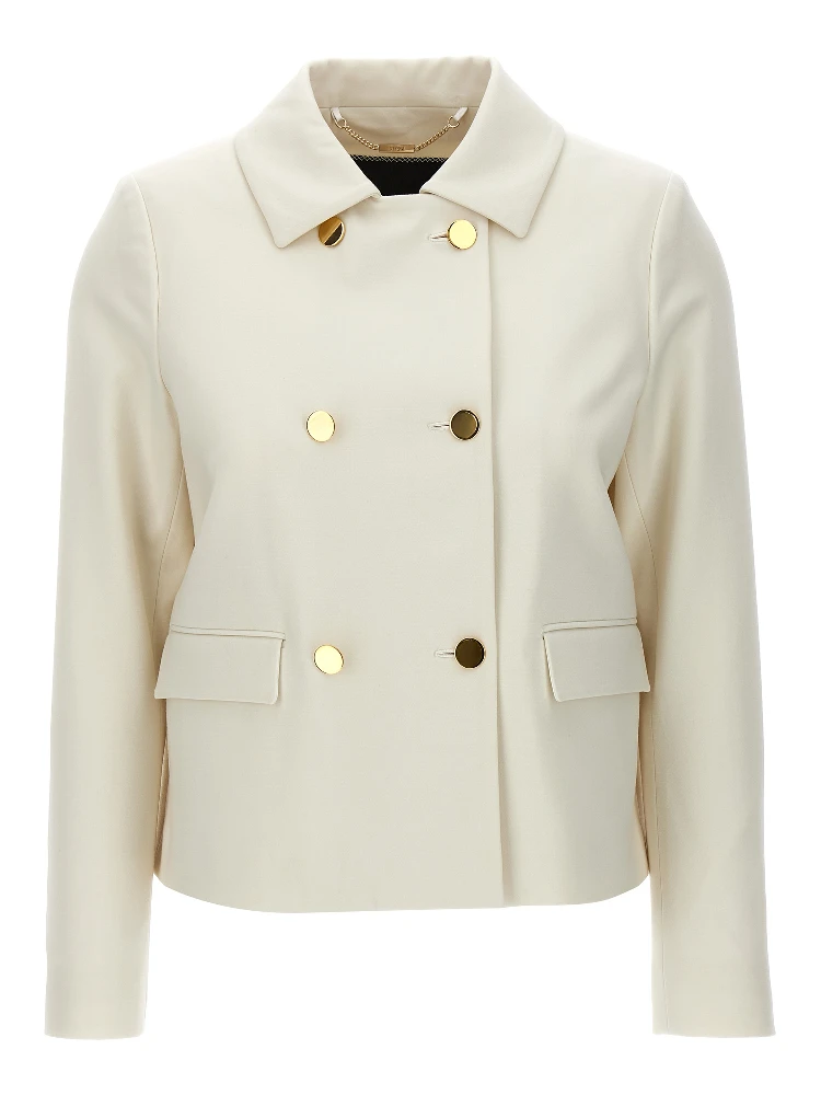 White Virgin Wool Full-Length Jacket