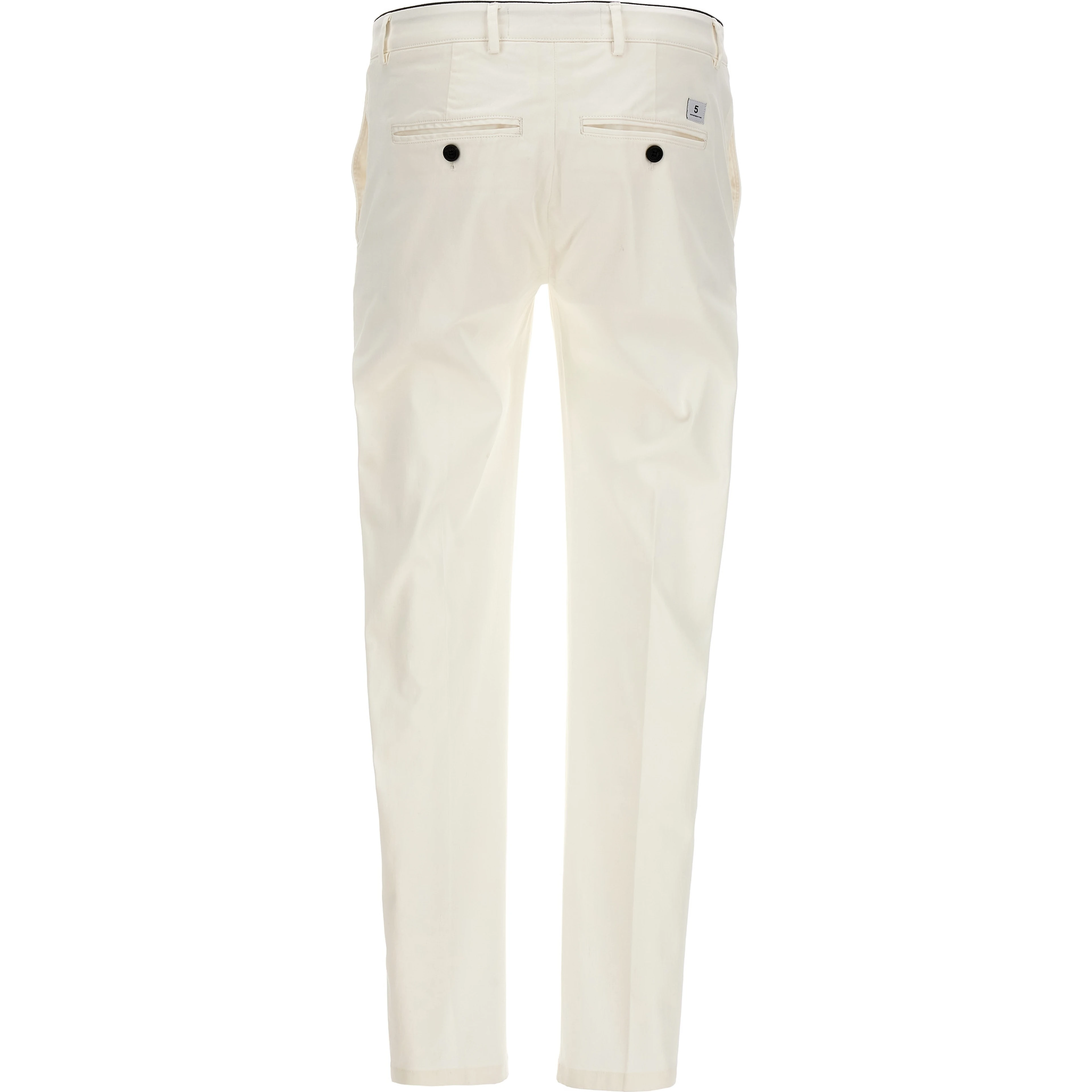 White Cotton Casual Pants