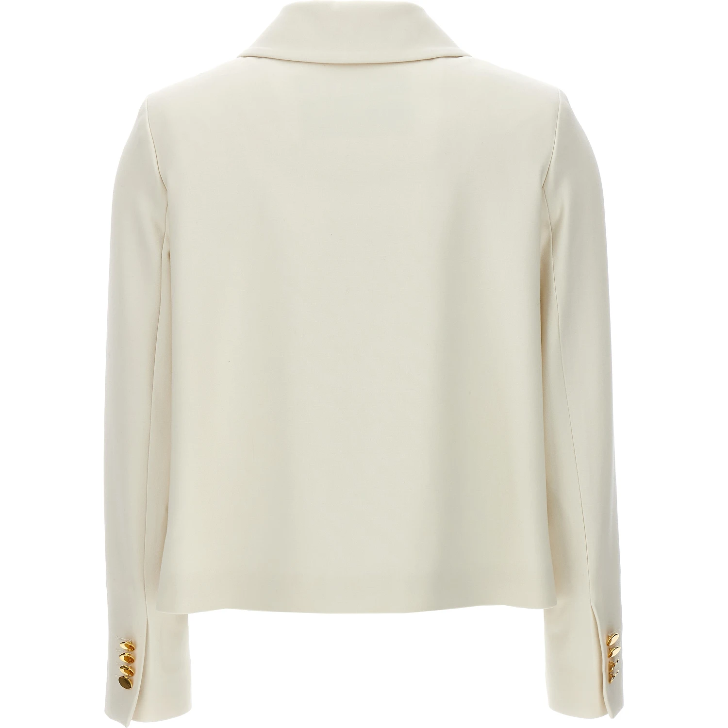 White Virgin Wool Full-Length Jacket