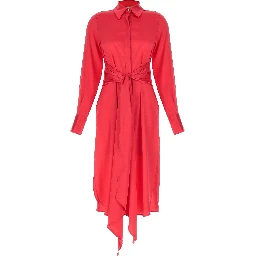 Fuchsia Silk Long Dress