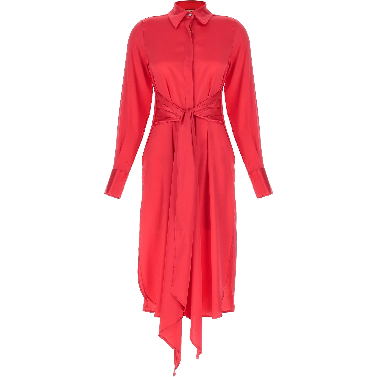 Fuchsia Silk Long Dress