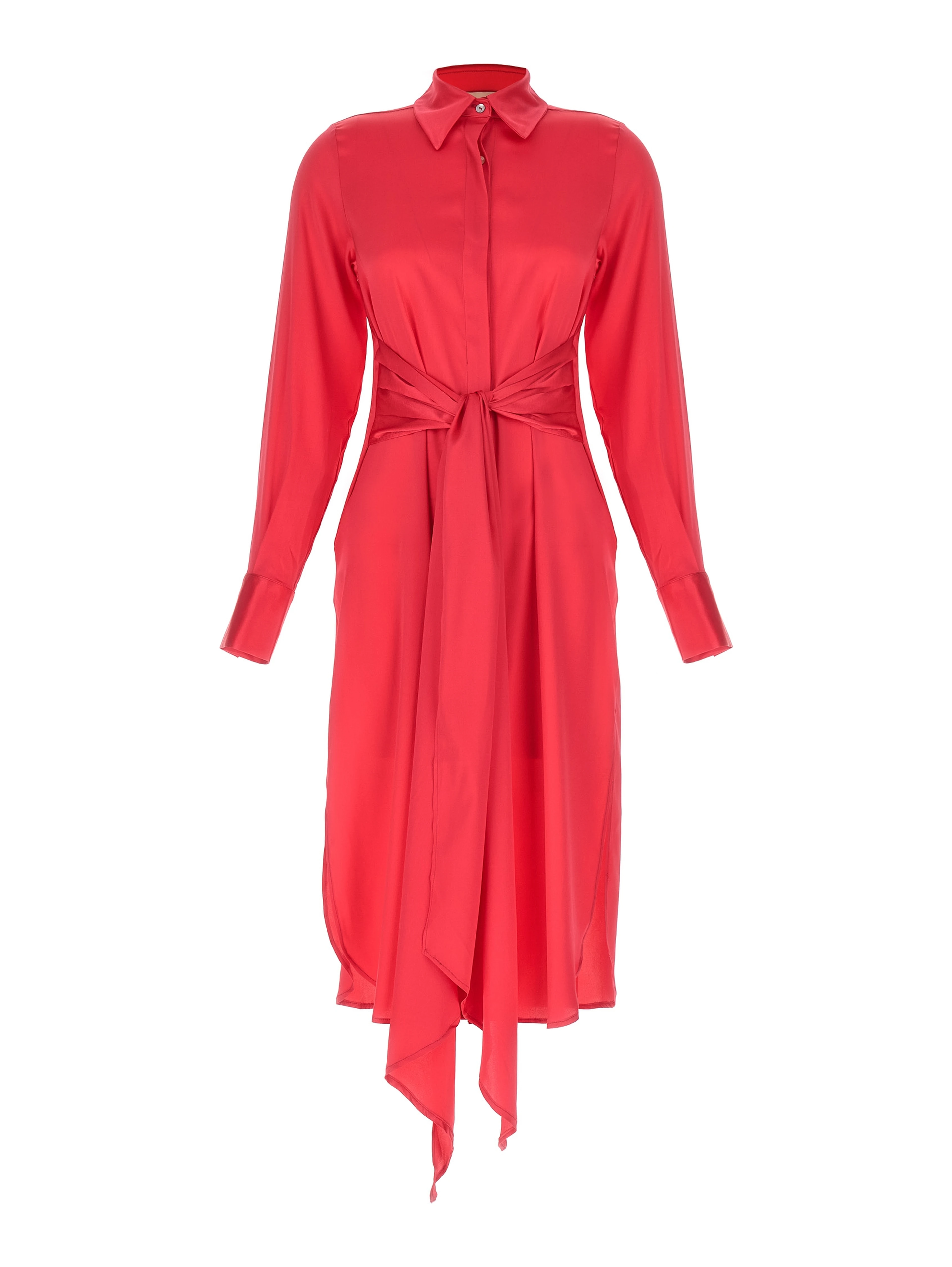 Fuchsia Silk Long Dress