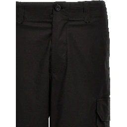Black Cotton Cargo Pants
