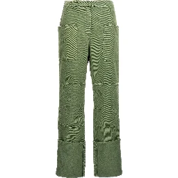 Bicolor Cotton Casual Pants
