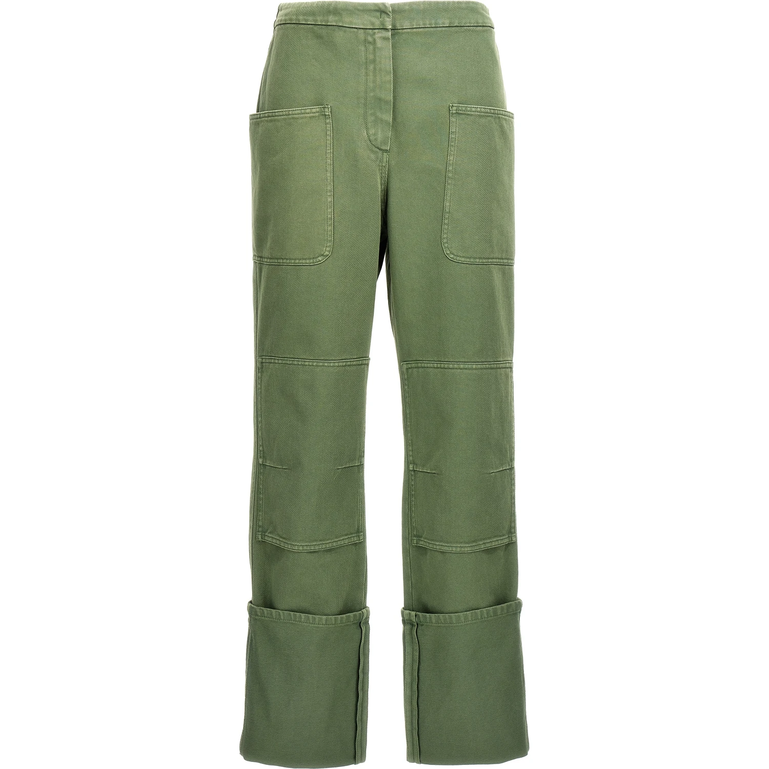 Bicolor Cotton Casual Pants