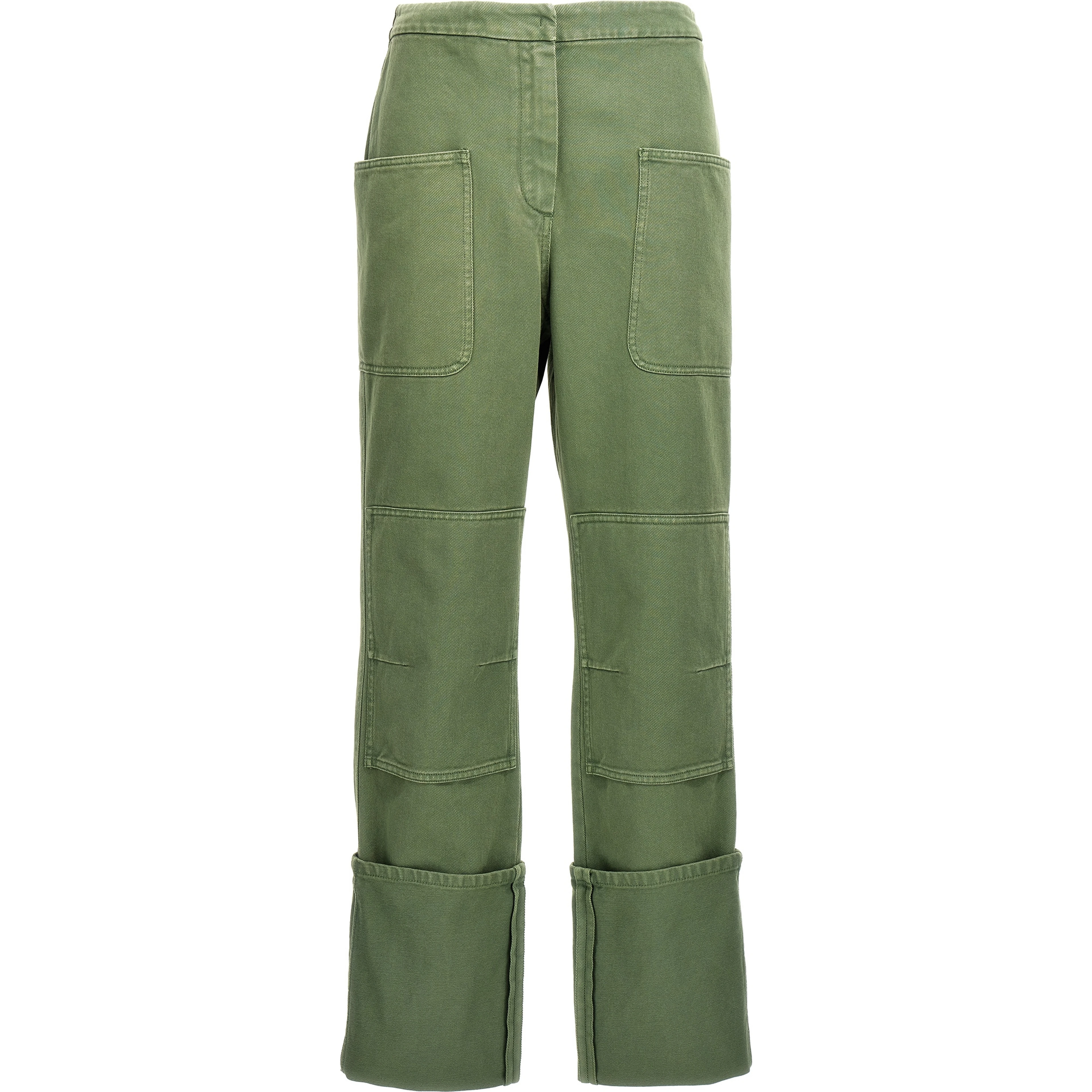 Bicolor Cotton Casual Pants