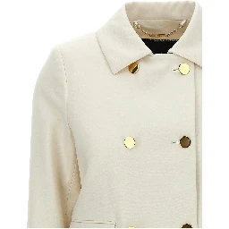 White Virgin Wool Full-Length Jacket