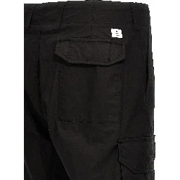 Black Cotton Cargo Pants