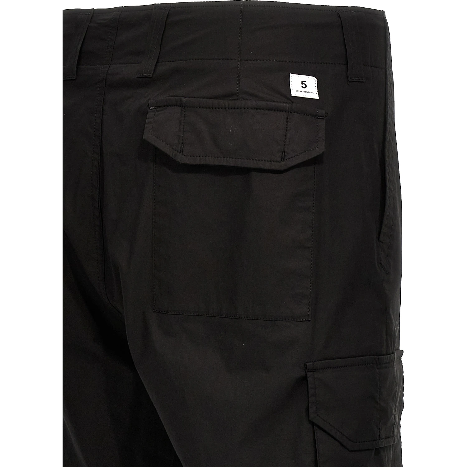 Black Cotton Cargo Pants