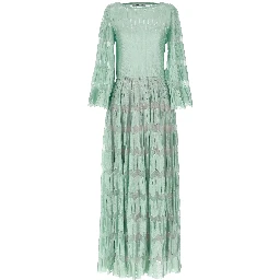 Bicolor Viscose Long Dress