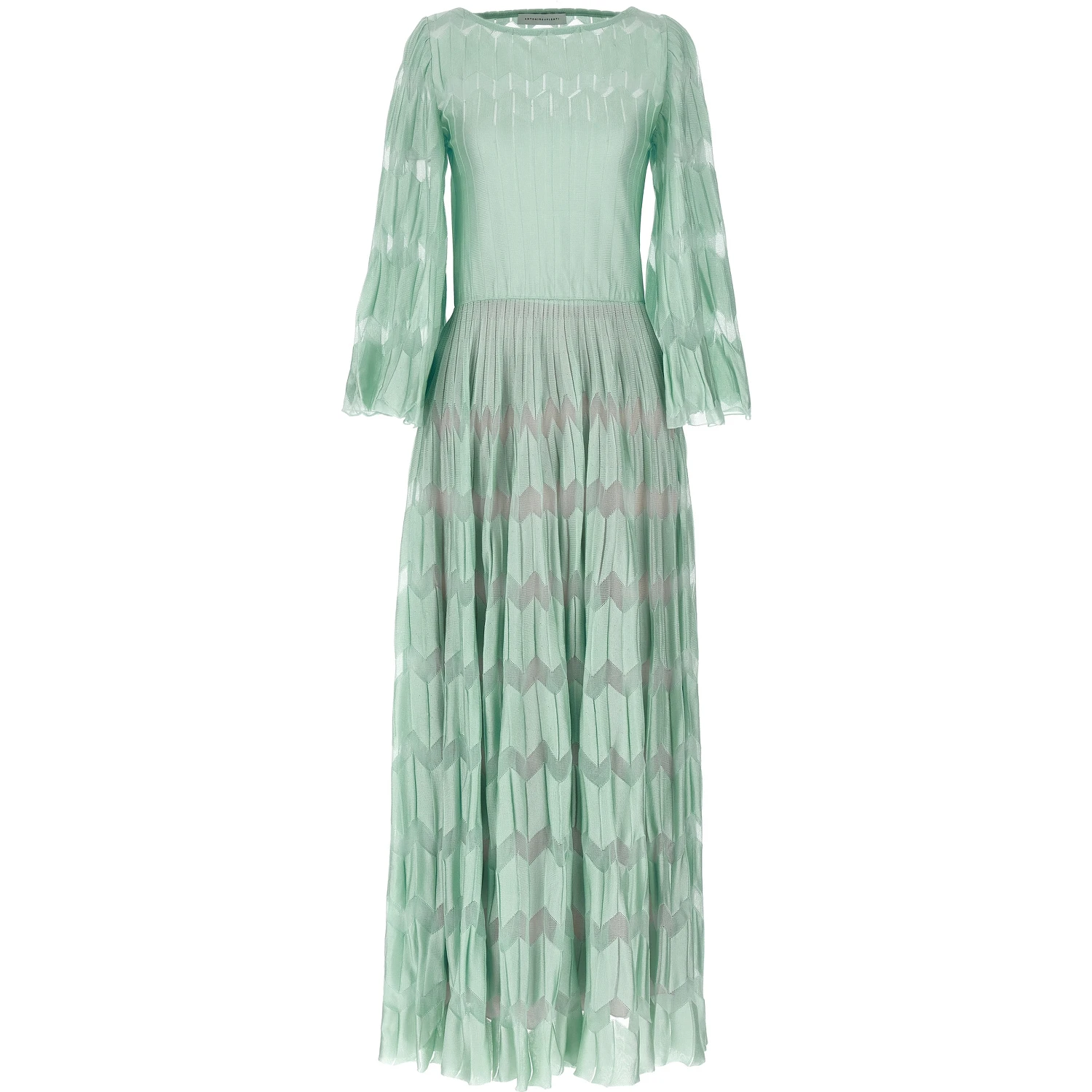 Bicolor Viscose Long Dress