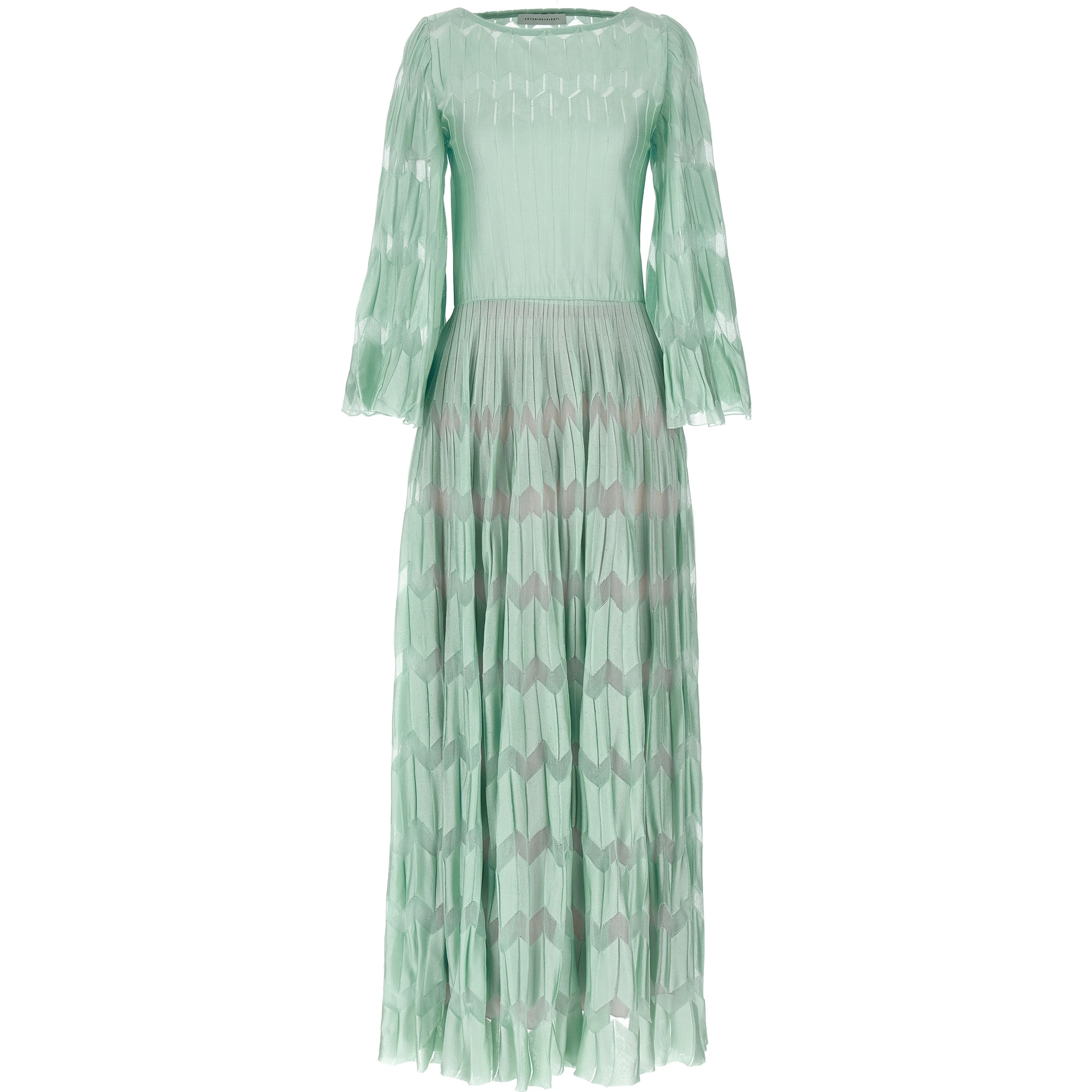 Bicolor Viscose Long Dress