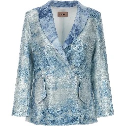 Blue Polyester Blazer