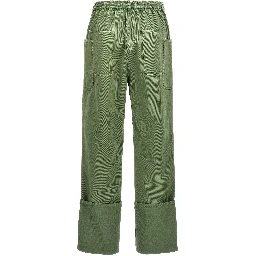 Bicolor Cotton Casual Pants
