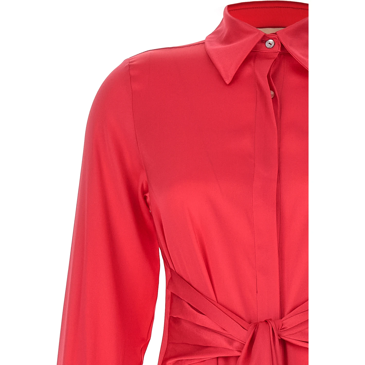 Fuchsia Silk Long Dress