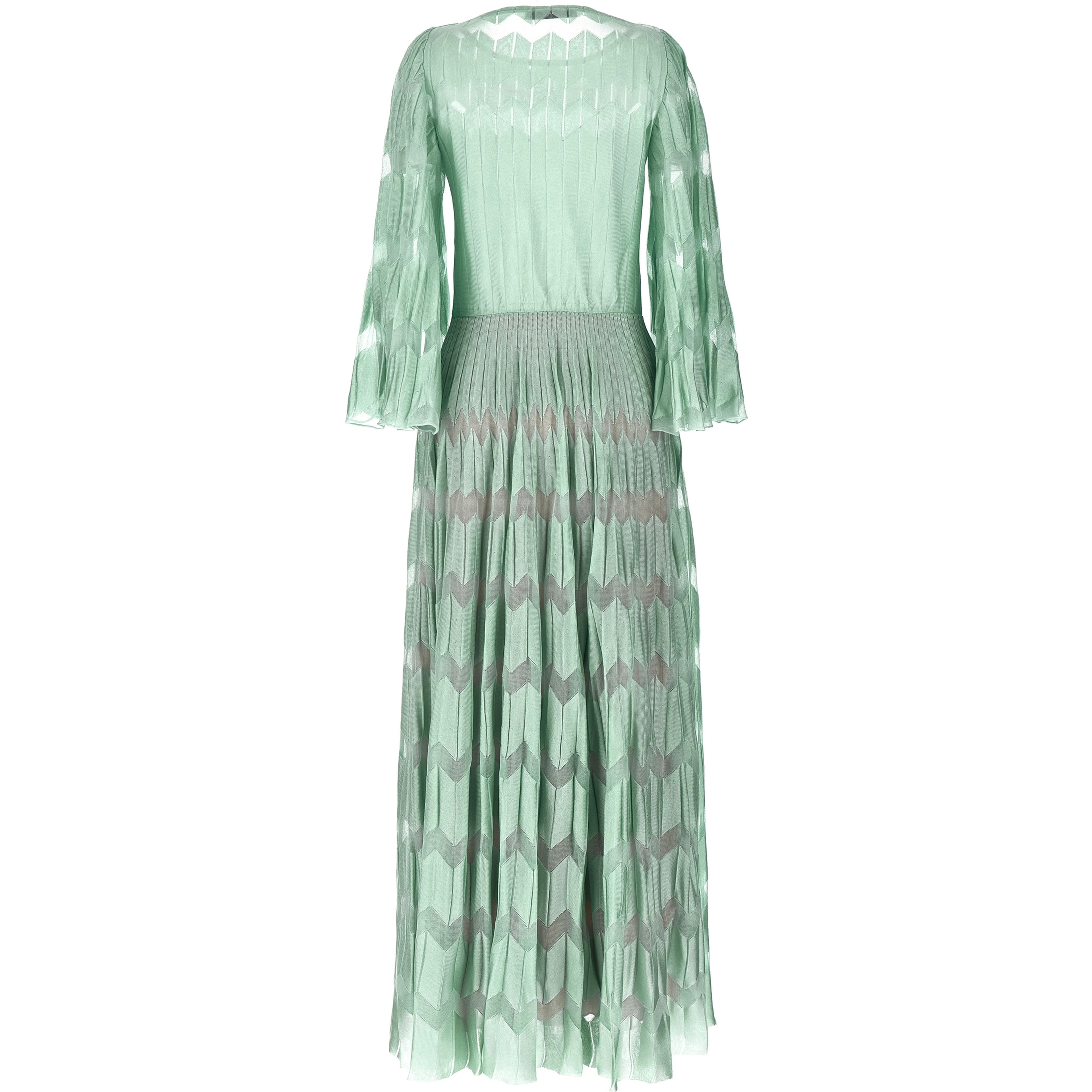 Bicolor Viscose Long Dress