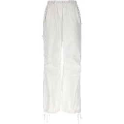 White Cotton Cargo Pants