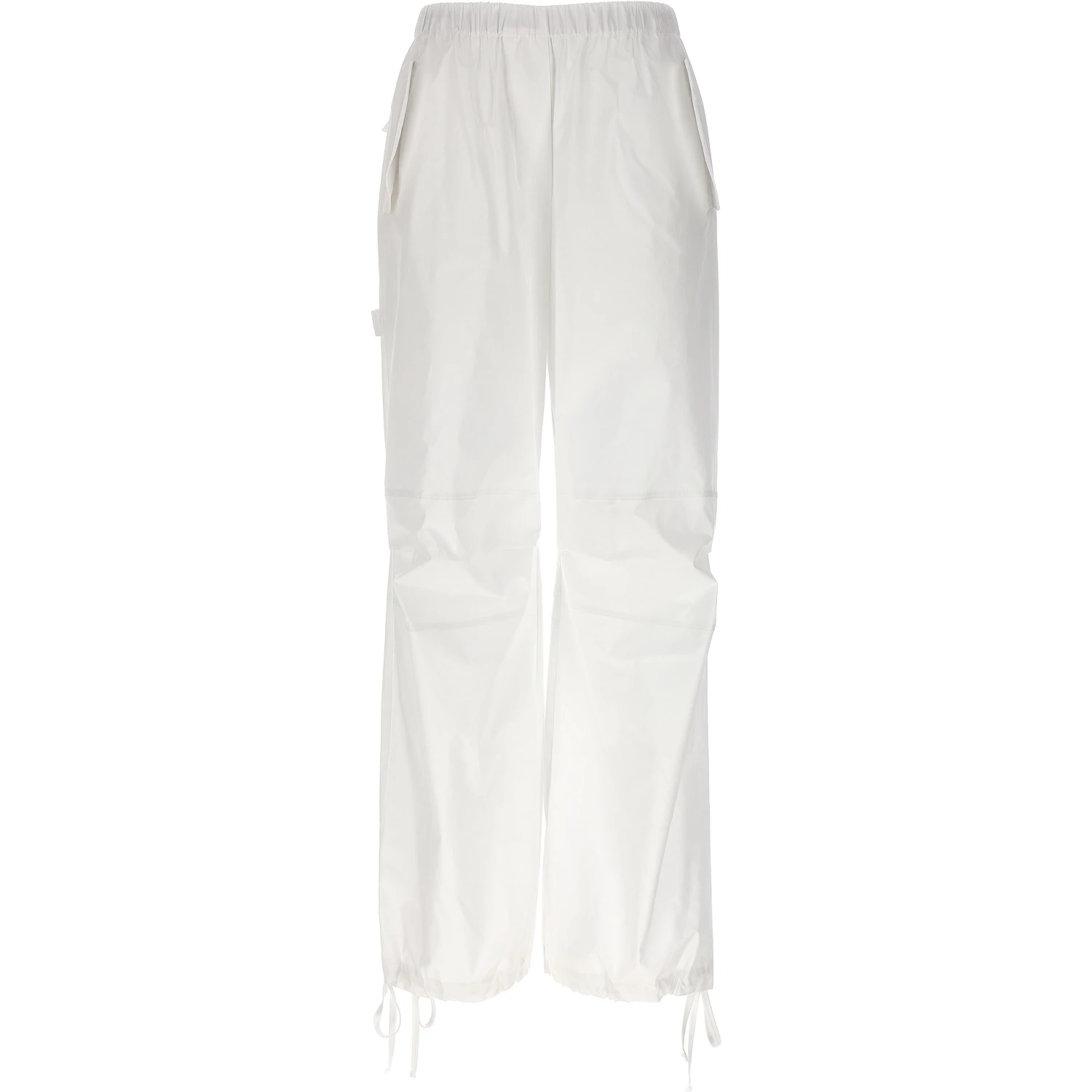 White Cotton Cargo Pants