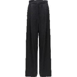 Black Silk Casual Pants