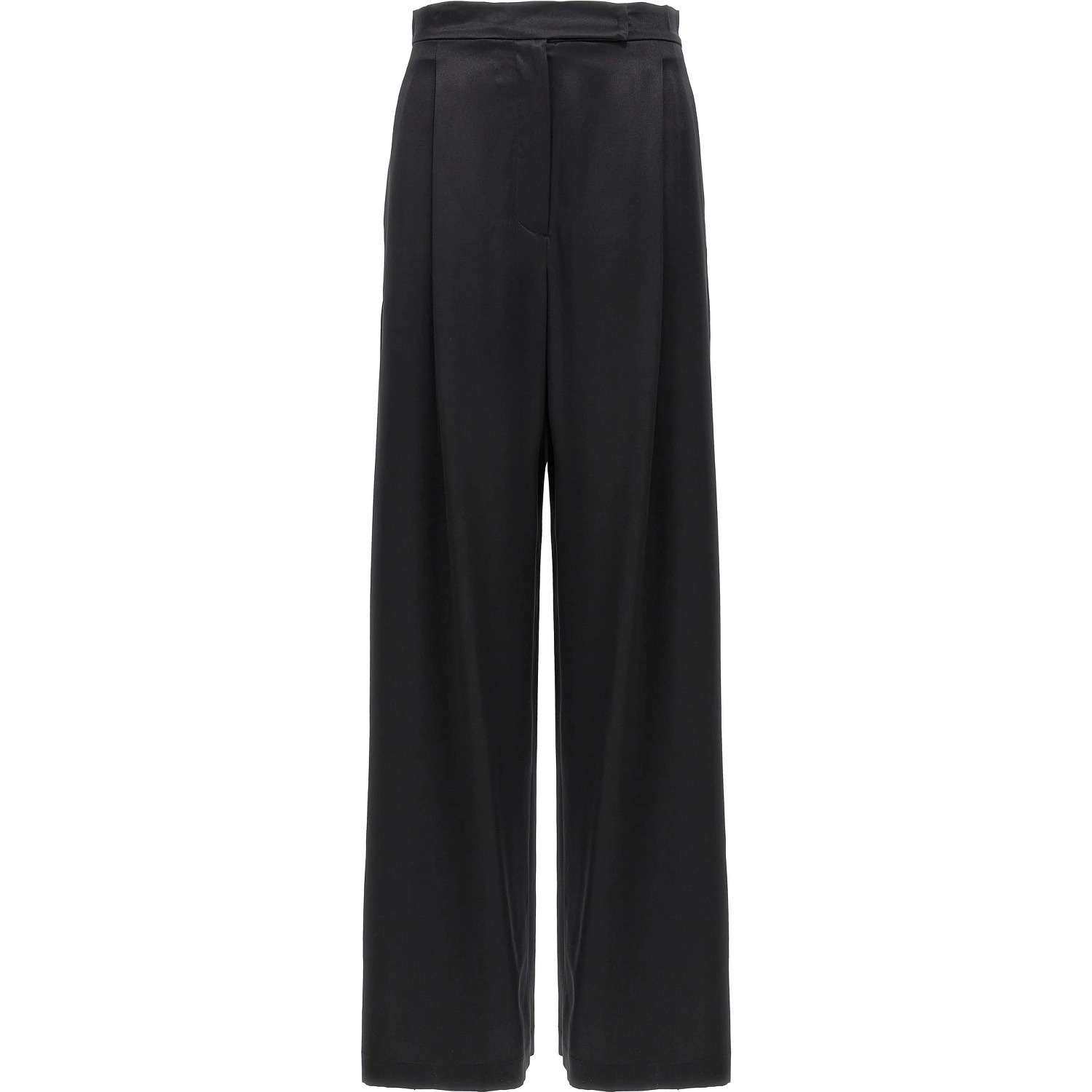 Black Silk Casual Pants