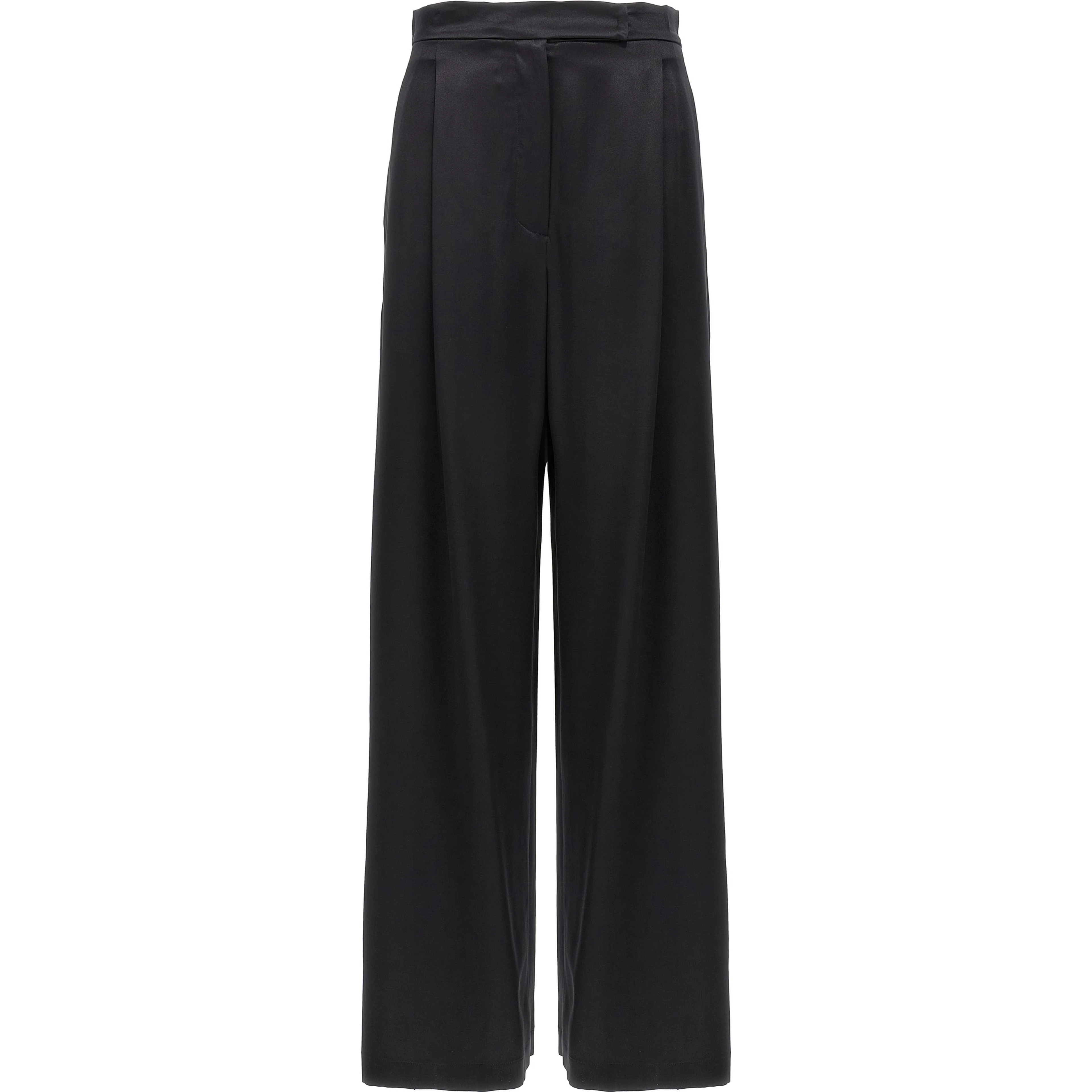 Black Silk Casual Pants