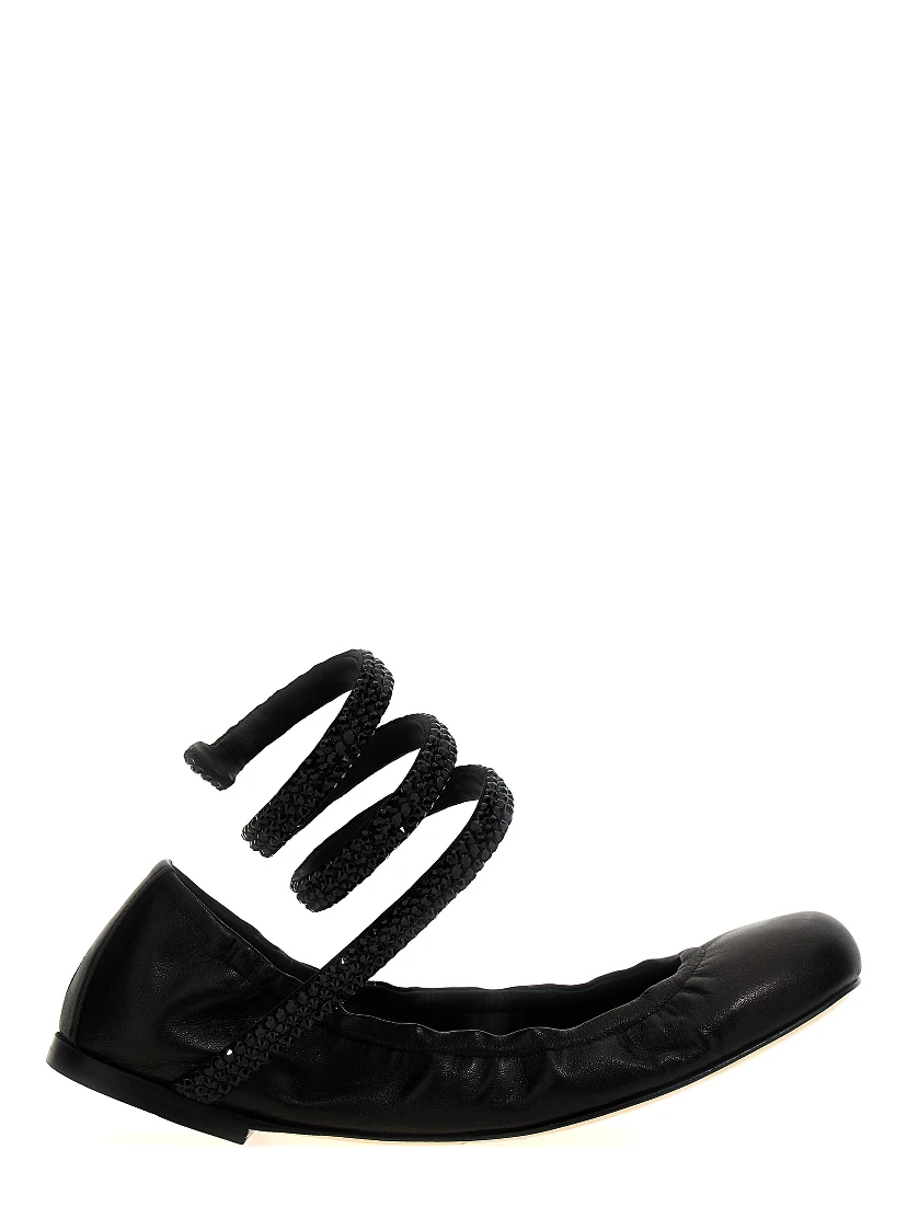 Black Lamb Leather Ballet Flats
