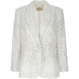 White Polyester Blazer