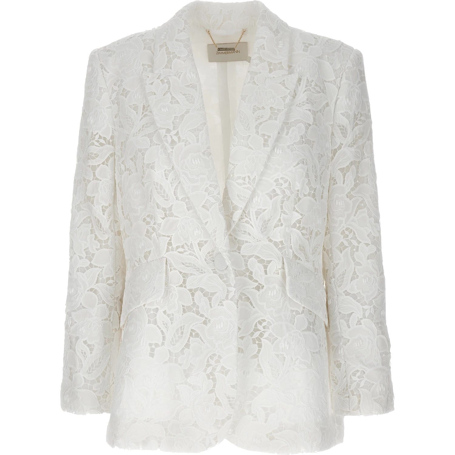 White Polyester Blazer